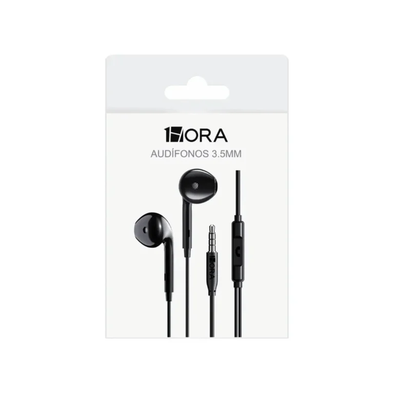 Audifono Alambrico 3.5mm Negro AUT122N 1HORA