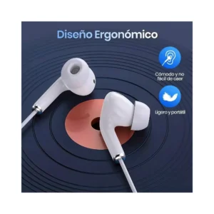 Audifono Alambrico 3.5 mm Blanco AUT123B 1HORA