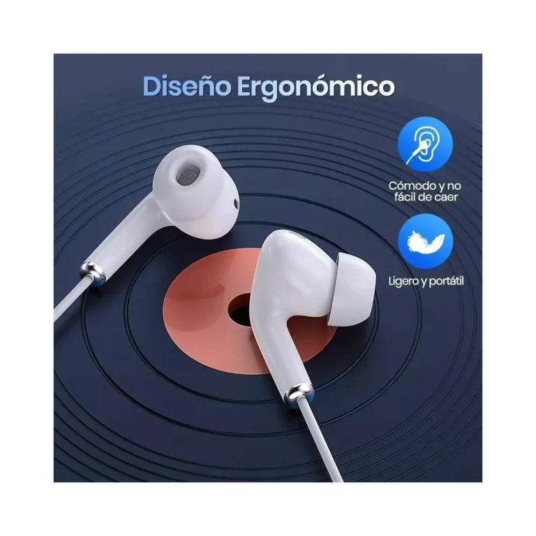 Audifono Alambrico 3.5 mm Blanco AUT123B 1HORA