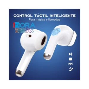 Audifono Bluetooth TWS Blanco AUT203B 1HORA