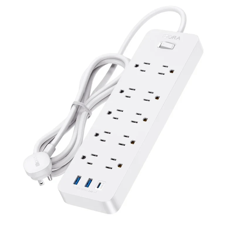 Regleta de 10 Enchufes Blanco 1HORA