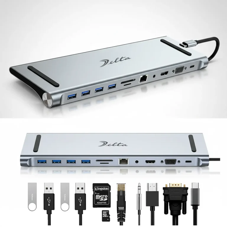 HUB USB Tipo C Mod. Byl-2003 11 Puertos HDMI+ USB3.0+USB2.0*3+RJ45+VGA+ Pd+Av+SD+TF