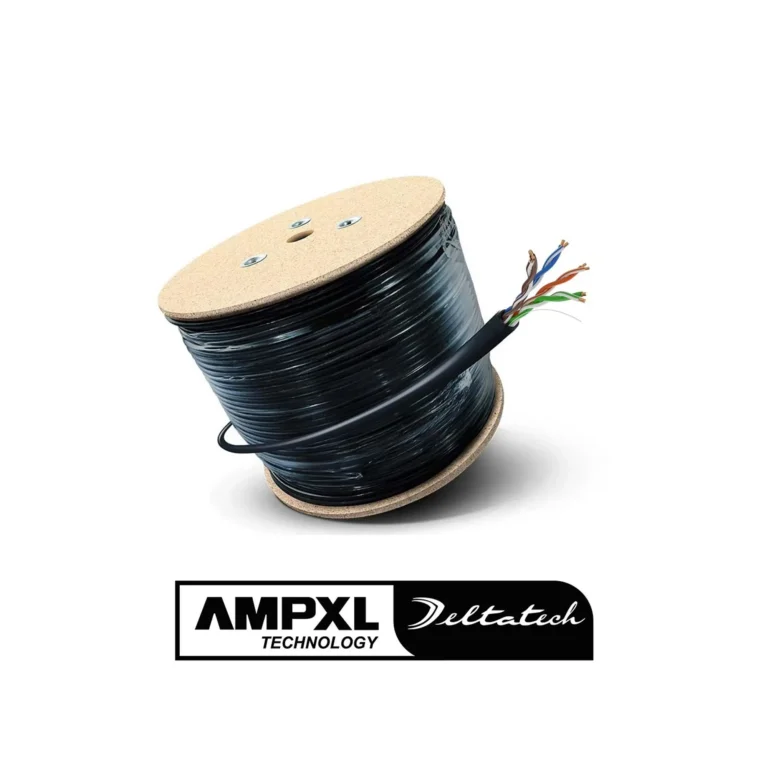 Ampxl Cable Utp Exterior CAT5E Bobina 50%CU 50%AL 305M 24 Awg Negro