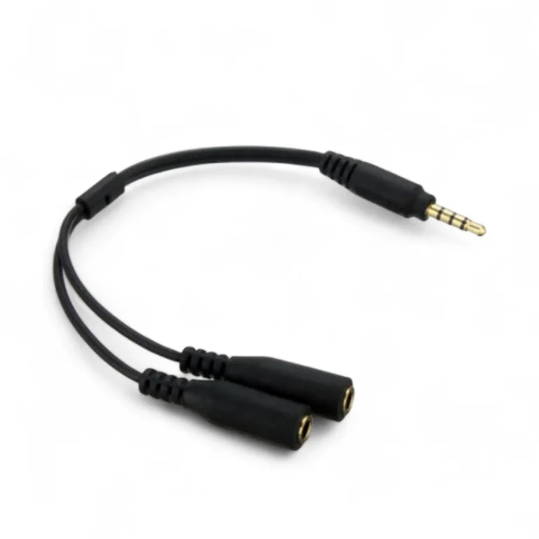 Cable de Audio 3.5MM 1 Macho 2 Hembra Mic+Speaker