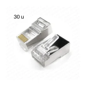 Conector RJ45 CAT5E Ftp Blindado 30 Micras Funda 50U