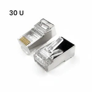 Conector RJ45 CAT6 Ftp Blindado 30 Micras Funda 50U