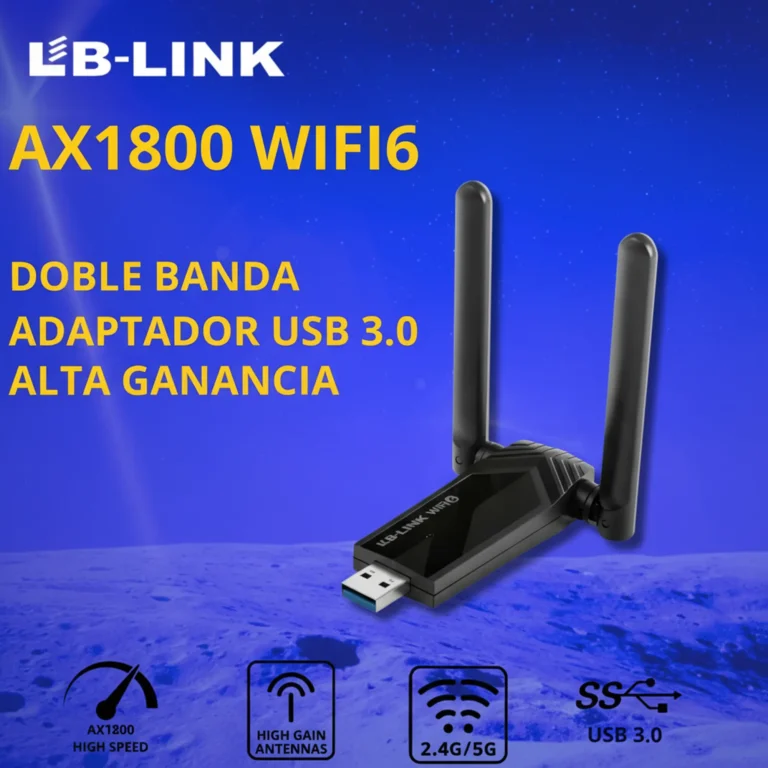 Adaptador WDN1800 AX1800 Mbps WIFI6 USB3.0