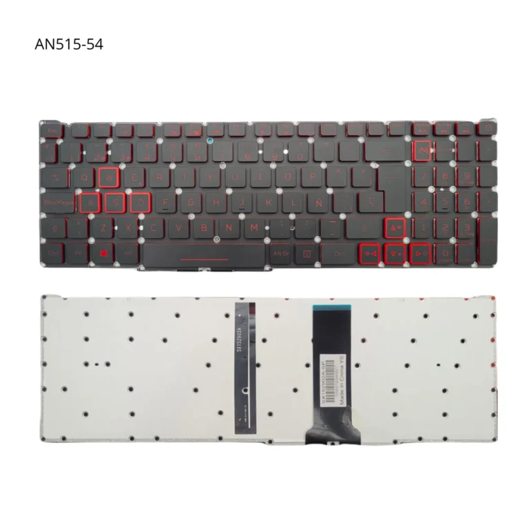 Teclado para Acer Nitro 5 AN515-54-70KK AN515-54 No Frame Big Enter Rojo Retroiluminado