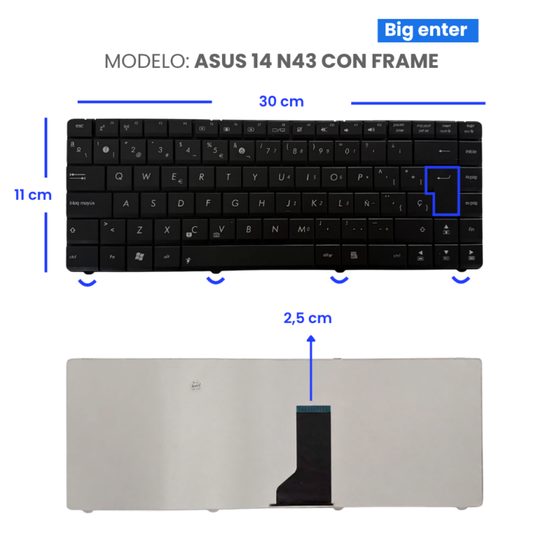 TECLADO-ASUS-14-N43-CON-FRAME