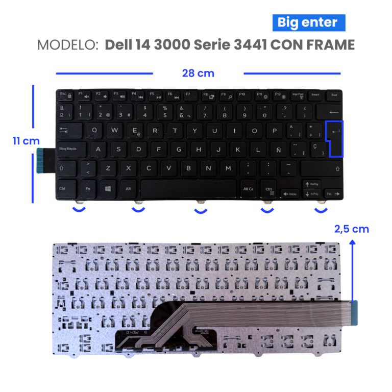 TECLADO-Dell-14-3000-Serie-3441-CON-FRAME