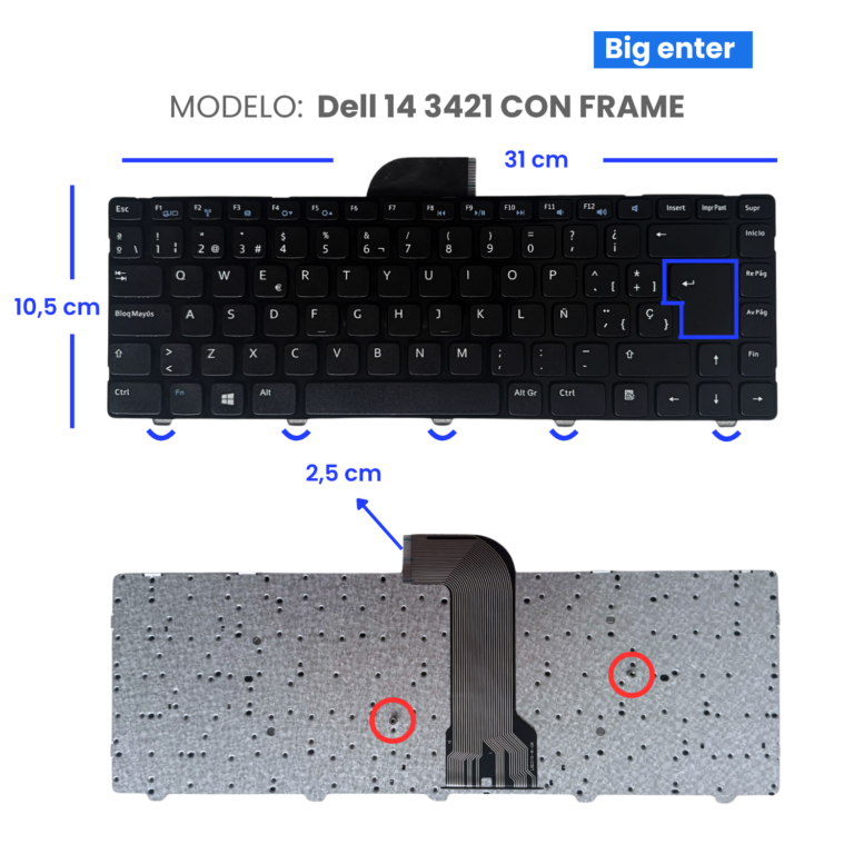 TECLADO-Dell-14-3421-CON-FRAME