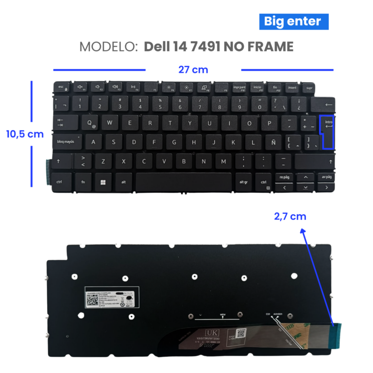 TECLADO-Dell-14-7491-NO-FRAME