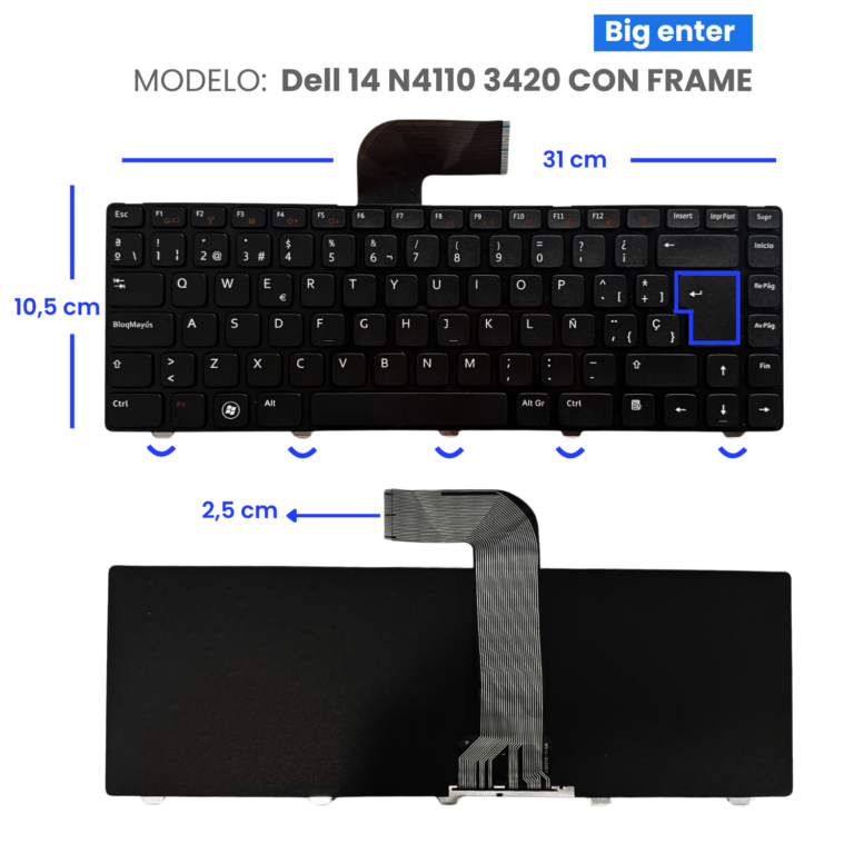 TECLADO-Dell-14-N4110-3420-CON-FRAME