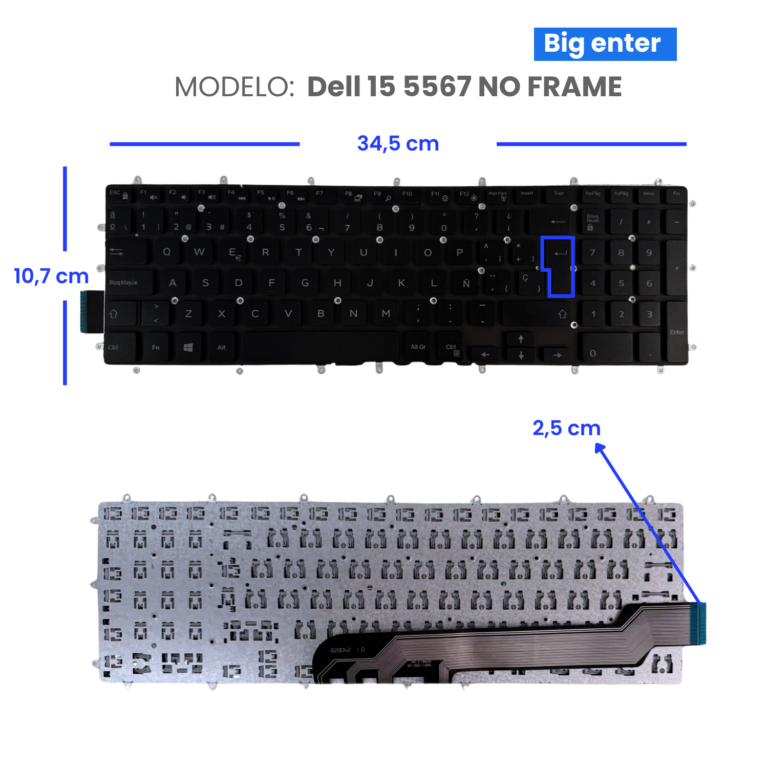 TECLADO-Dell-15-5567-NO-FRAME