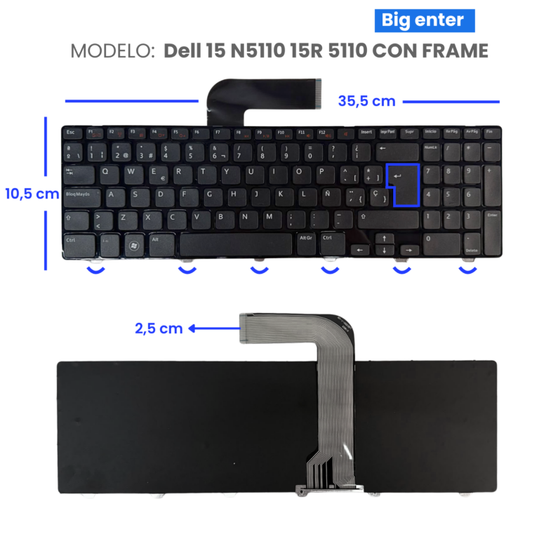 TECLADO-Dell-15-N5110-15R-5110-CON-FRAME