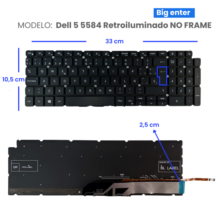 TECLADO-Dell-5-5584-Retroiluminado-NO-FRAME