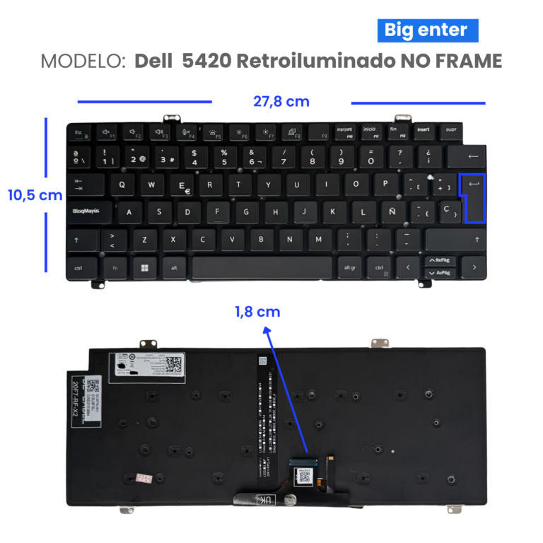 TECLADO-Dell-5420-Retroiluminado-NO-FRAME