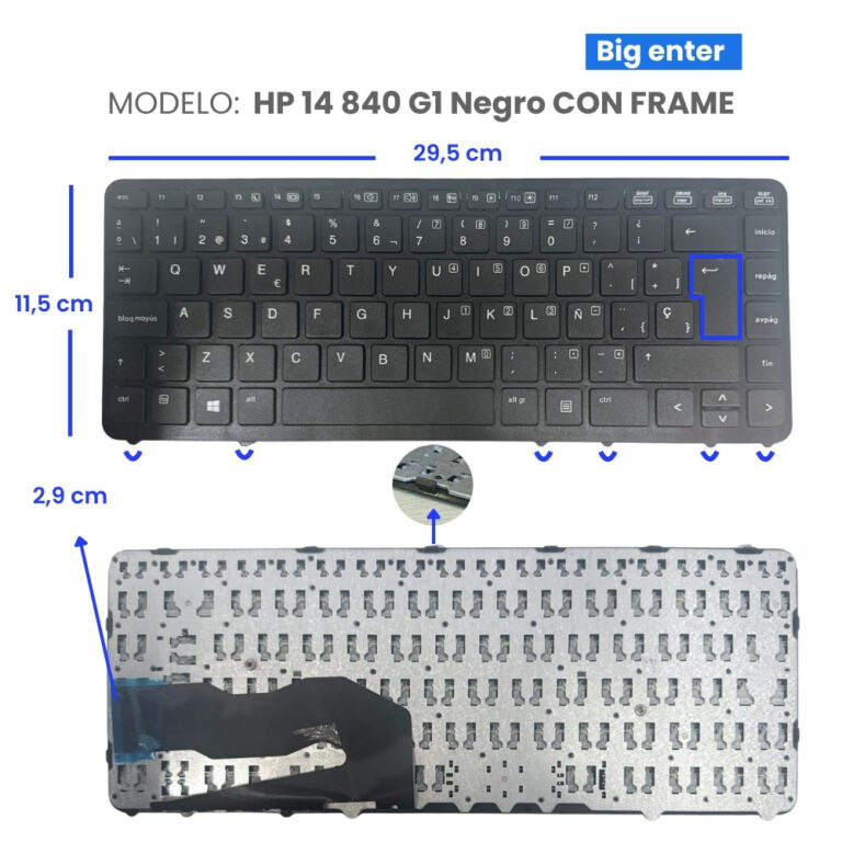 TECLADO-HP-14-840-G1-Negro-CON-FRAME