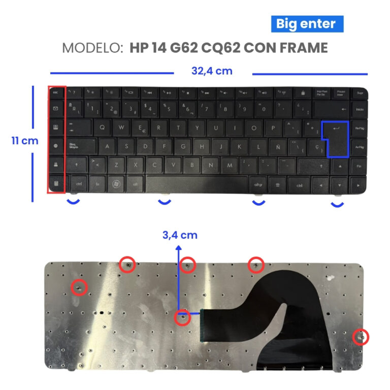 TECLADO-HP-14-G62-CQ62-CON-FRAME