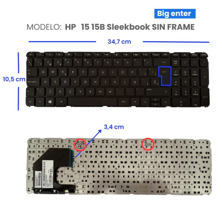 TECLADO-HP- 15-15B-Sleekbook-SIN-FRAME