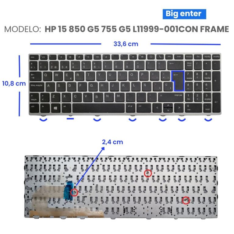 TECLADO-HP-15-850-G5-755-G5-L11999-001-CON-FRAME