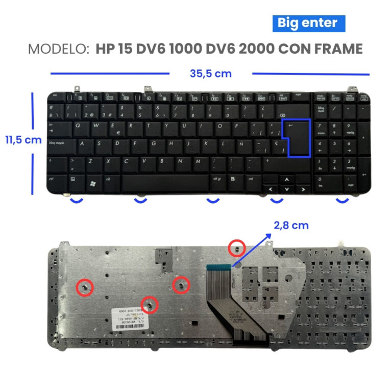 TECLADO-HP-15-DV6-1000-DV6-2000-CON-FRAME