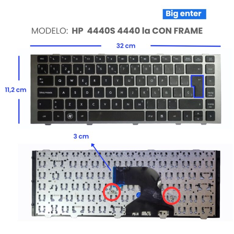TECLADO-HP-4440S-4440-la-CON-FRAME