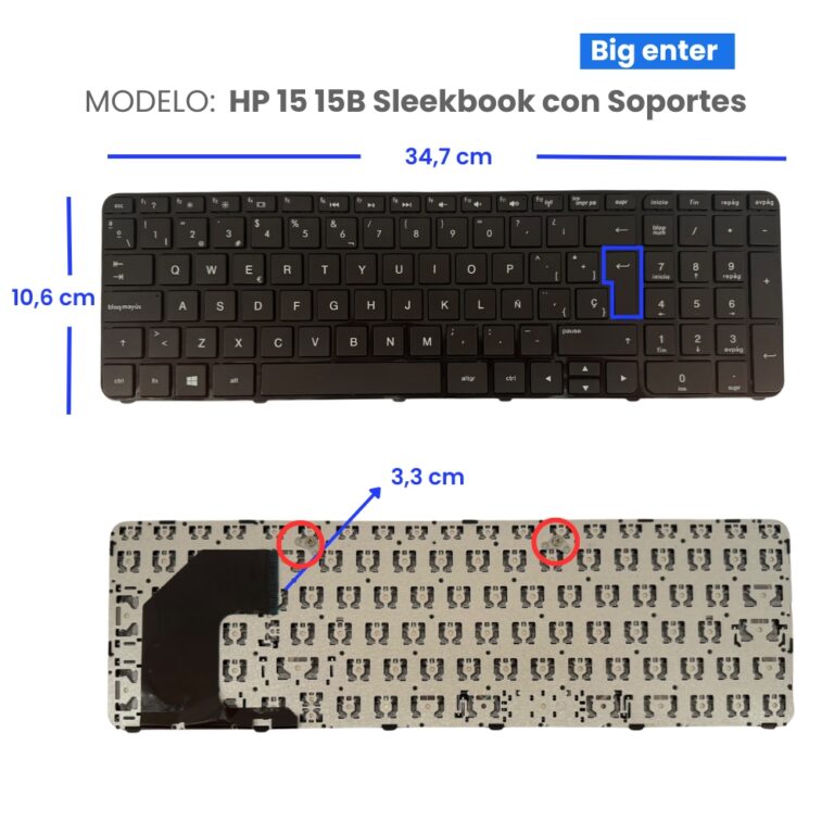 TECLADO-HP-5-15B-Sleekbook-con-Soportes