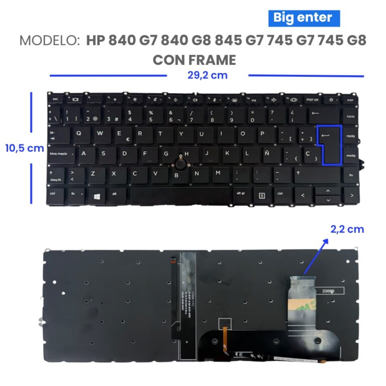 Teclado para HP 840 G7 840 G8 845 G7 745 G7 745 G8