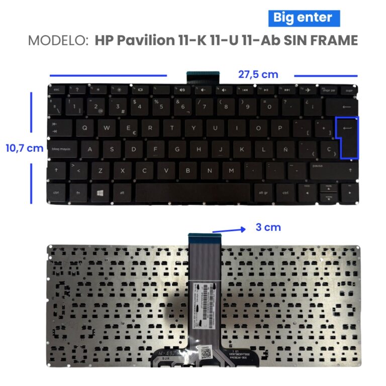 TECLADO-HP-Pavilion-11-K-11-U-11-Ab-SIN-FRAME