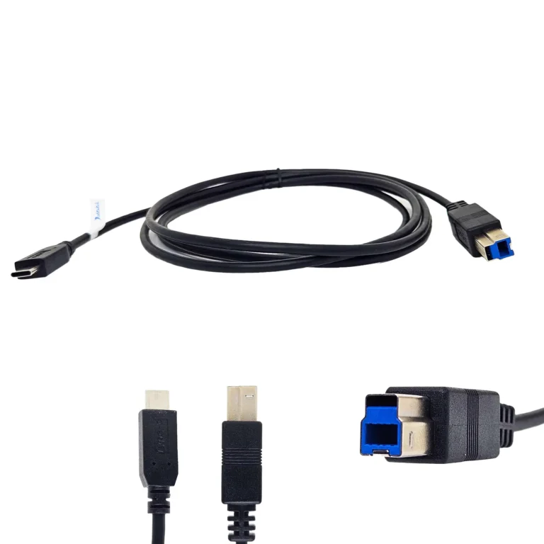 Cable USB Tipo C A USB 3.0 Tipo B de Impresora de 2M