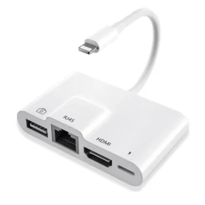 HUB Lightning A USB 2.0 + HDMI + RJ45