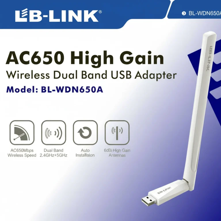 USB Wireless WDN650A High Gain Adapter 650MBPS Dual Band