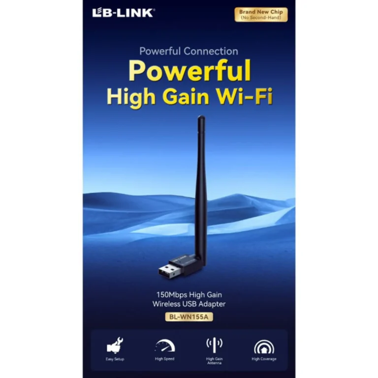 USB Wireless WN155 Adapter 150MBPS Antena 5DBI