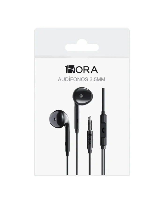 AUDIFONO ALAMBRICO 3.5mm BLANCO AUT122B 1HORA