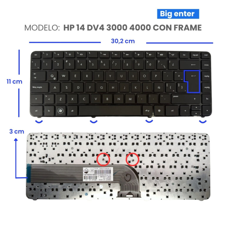 TECLADO-HP-14-DV4-3000-4000-CON-FRAME